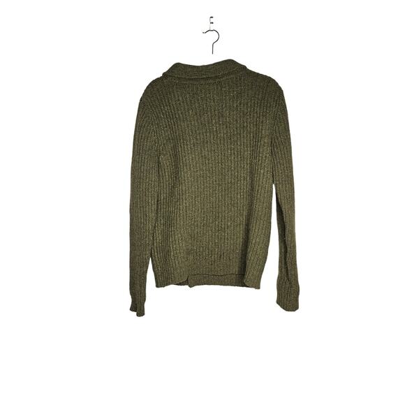 Sundance L Olive Green Lambswool Double Breasted Sweater Wool Classic - Picture 2 of 3